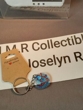 Handmade Glitter Resin Sagittarius Zodiac Keychain | Astrology Constellation